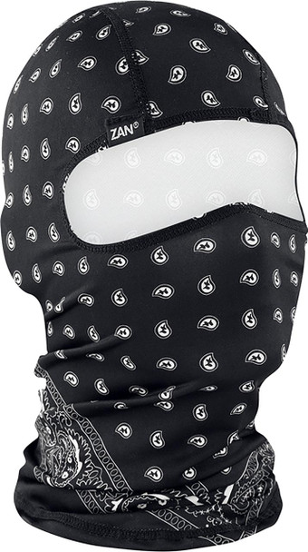  ZAN HEADGEAR Polyester Balaclava - Black Paisley WBP101 