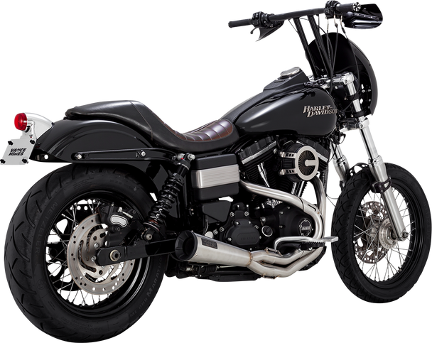 VANCE & HINES 2-into-1 Upsweep Exhaust System - Brushed - Stainless Steel 27325