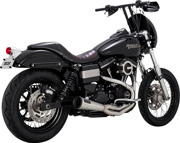  VANCE & HINES 2-into-1 Upsweep Exhaust System - Brushed - Stainless Steel 27325 