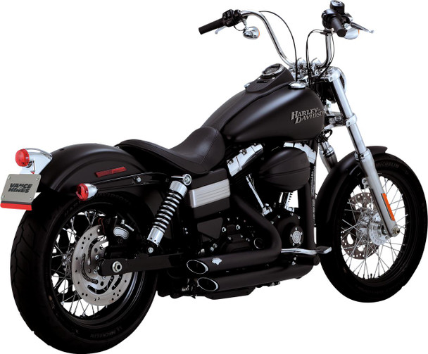  VANCE & HINES Shortshots Staggered Exhaust System - Matte Black 47327 