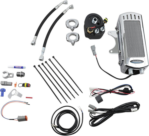  ULTRACOOL Side Mount Oil Cooler Kit - Chrome - Touring SMT-1CSS 
