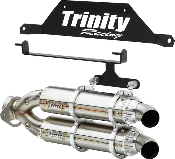  TRINITY RACING Slip-On Muffler - Stainless Steel TR-4182S 