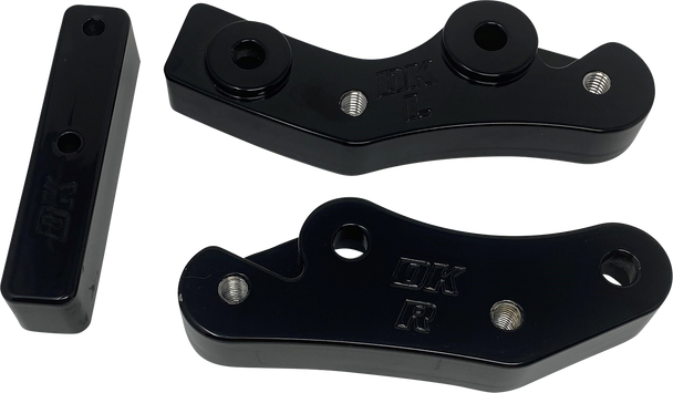 DK CUSTOM PRODUCTS Floorboard Relocators - Black - FL DKSFTM8-FLB-RLO