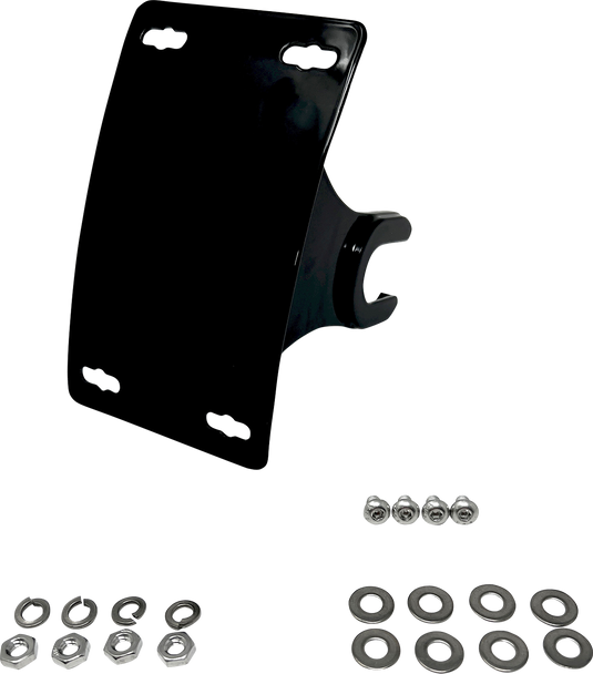 DK CUSTOM PRODUCTS License Plate Bracket - Black DK-M8LP-AX-CRV