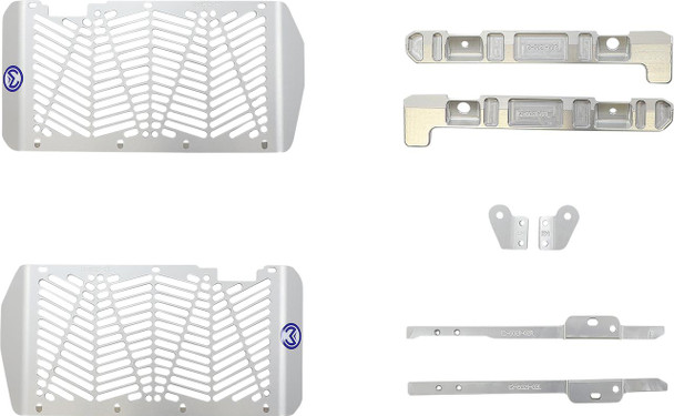  MOOSE RACING Billet Radiator Guards - Silver - Honda 12-6021 