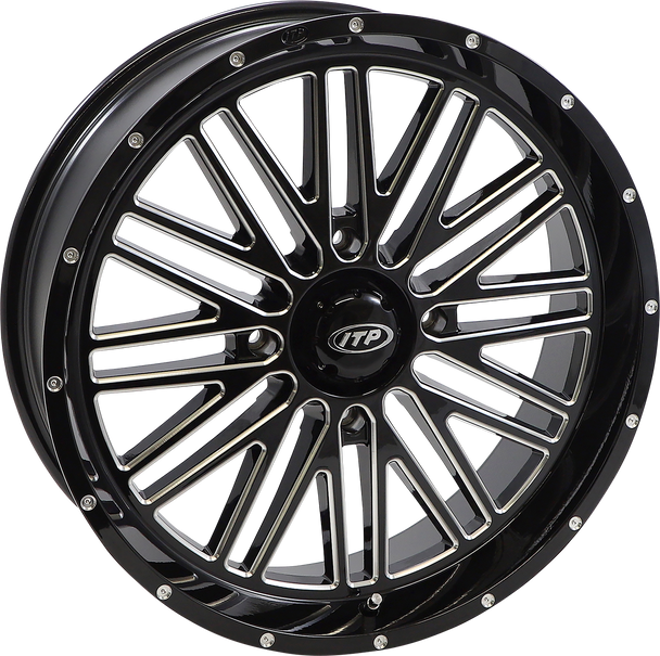 ITP Wheel - Momentum - Front/Rear - Black/Milled - 24x6.5 - 4/137 - 4+2.5 (+10 mm) 2422786731B ITP Wheel - Momentum - Front/Rear - Black/Milled - 24x6.5 - 4/137 - 4+2.5 (+10 mm) 2422786731B