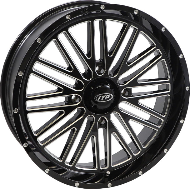  ITP Wheel - Momentum - Front/Rear - Black/Milled - 22x6.5 - 4/137 - 4+2.5 (+10 mm) 2222784731B 