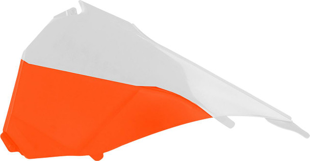  POLISPORT Airbox Cover - White/Orange - EXC/EXC-F 8455200001 