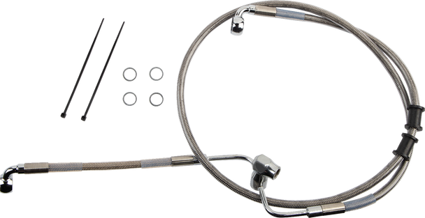 DRAG SPECIALTIES Brake Line - Rear - Non-ABS - Stainless Steel 618607