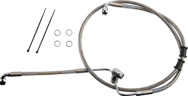  DRAG SPECIALTIES Brake Line - Rear - Non-ABS - Stainless Steel 618607 