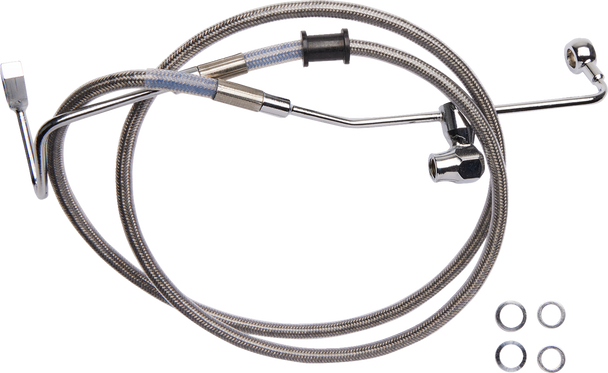 DRAG SPECIALTIES Brake Line - Rear - ABS - Stainless Steel 6142100