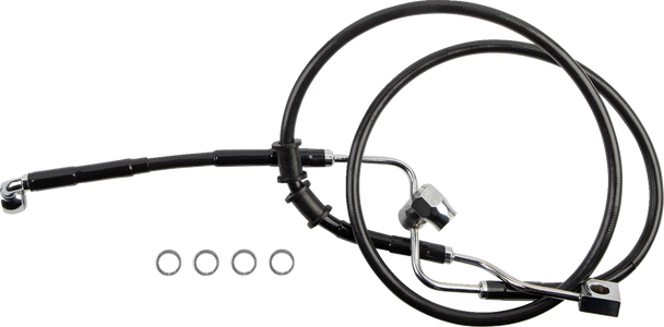 DRAG SPECIALTIES Brake Line - Rear - Master Cylinder to ABS - Black 618598-BLK