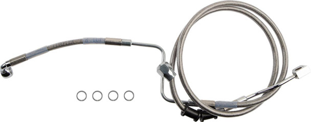  DRAG SPECIALTIES Brake Line - Rear - Master Cylinder to ABS - Stainless Steel 618598 