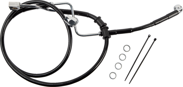 DRAG SPECIALTIES Brake Line - Rear - Master Cylinder to ABS - Black 618602-BLK