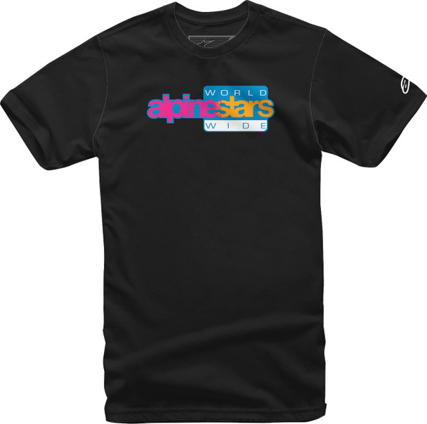  ALPINESTARS World Wide Again T-Shirt - Black - 2XL 1232-72236-102X 