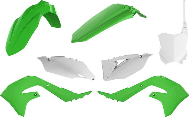  POLISPORT Body Kit - Complete - OEM Green/White - KX 450F 90816 