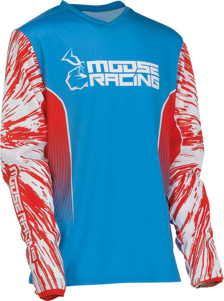  MOOSE RACING Youth Agroid Jersey - Red/White/Blue - Medium 2912-2263 