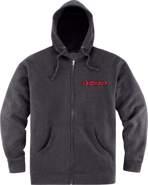 ICON Omnicrux Zip Fleece Hoodie - Black - Medium 3050-6388