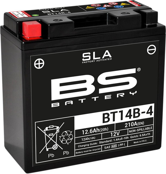  BS BATTERY Battery - BT14B-4 (YT) 300644 