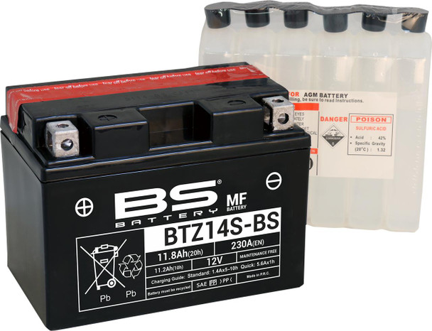  BS BATTERY Battery - BTZ14S-BS (YTZ) 300698 