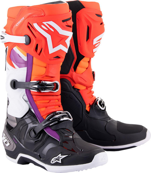  ALPINESTARS Tech 10 Boots - Black/Red/Orange/White - US 8 2010020-1332-8 