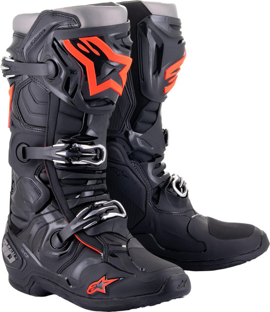  ALPINESTARS Tech 10 Boots - Black/Red Fluorescent - US 13 2010020-1030-13 
