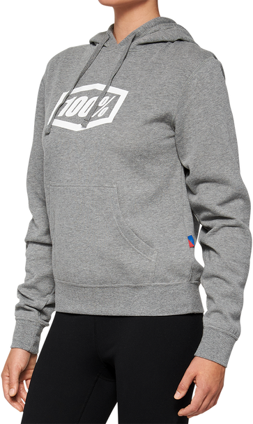 100% Women's Icon Hoodie - Heather Gray - Medium 20031-00005
