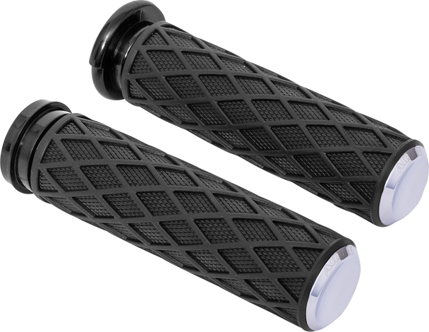 ARLEN NESS Grips - Diamond - Cable - Chrome 500-005