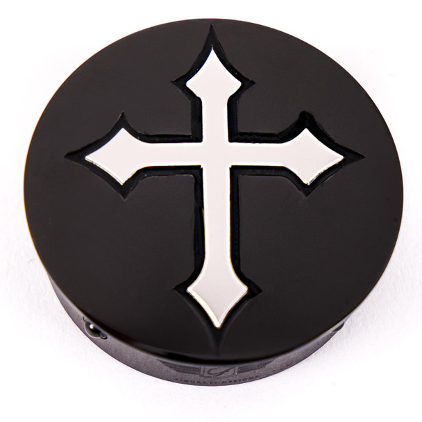  FIGURATI DESIGNS Swing Arm Covers - Cross - Custom - Black FD41-CROSS-BLK 