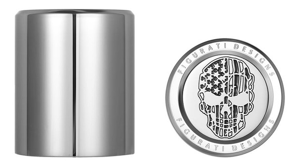  FIGURATI DESIGNS Docking Hardware Covers - American Flag Skull - Contrast Cut FD27-DC-2730-SS 