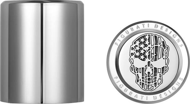  FIGURATI DESIGNS Docking Hardware Covers - American Flag Skull - Short - Contrast Cut FD27-DC-2530-SS 