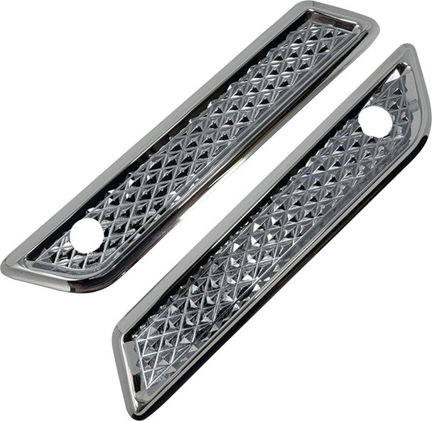  COVINGTONS Saddlebag Hinge Cover - Diamondback - Chrome C3010-C 