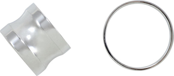  COVINGTONS Axle Spacers - Smooth - Chrome - with ABS - Pair C0008-C 