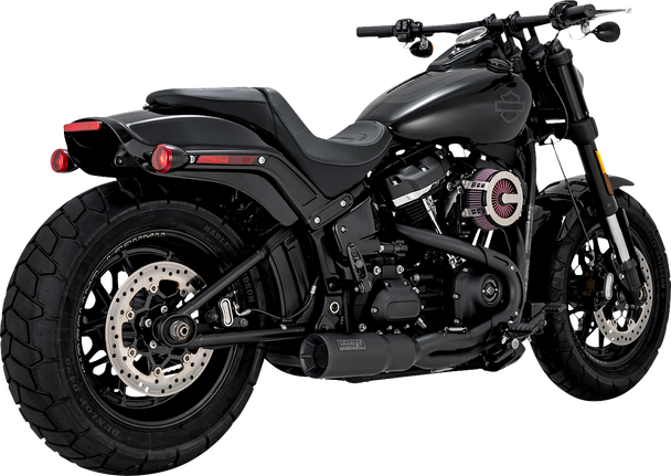 VANCE & HINES 2-into-1 Hi-Output Short Exhaust System - Stainless Steel - Black 47331