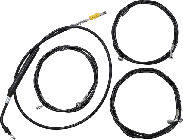 LA CHOPPERS Handlebar Cable/Brake Line Kit - 18" - 20" Ape Hanger Handlebars - Black Vinyl LA-8058KT-19B LA CHOPPERS Handlebar Cable/Brake Line Kit - 18" - 20" Ape Hanger Handlebars - Black Vinyl LA-8058KT-19B