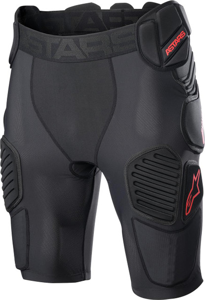  ALPINESTARS Bionic Pro Protection Shorts - Black/Red - 2XL 6507523-13-2X 