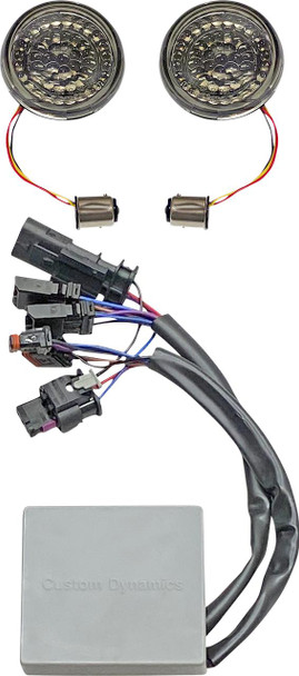  CUSTOM DYNAMICS Solid Amber Turn, Red Run/Brake w/ Brake Strobe for M8 Sportster CD-STS-RSGST 