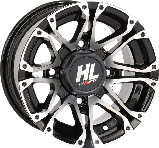  HIGH LIFTER Wheel - HL3 - Front/Rear - Gloss Black w/Machined - 12x7 - 4/110 - 4+3 (+10 mm) 12HL03-1110 