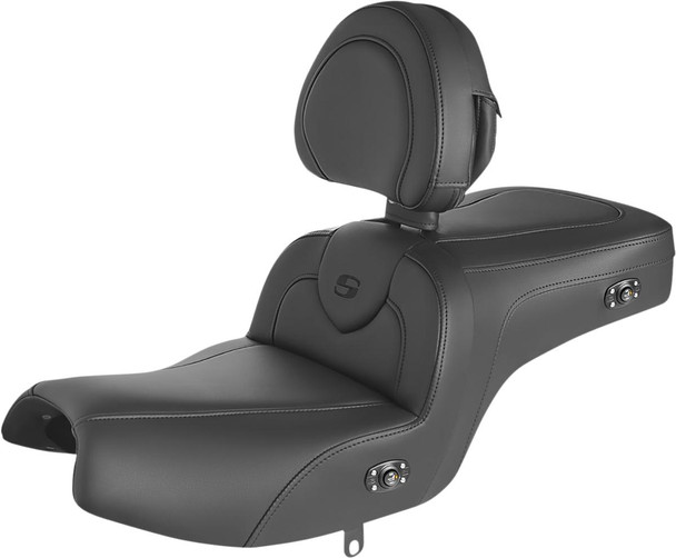  SADDLEMEN RoadSofa* Seat - with Backrest - Black w/ Black Stitching - Heated - Challenger '20-'22 I20-06-187BRHCT 