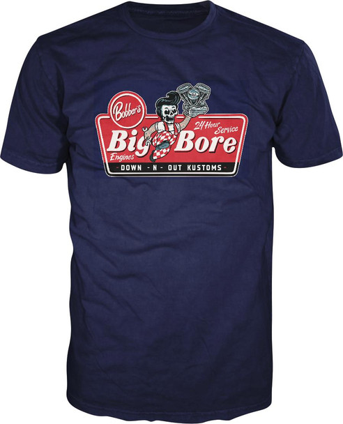  LETHAL THREAT Down-N-Out Big Bore T-Shirt - Navy - 2XL DT10048XXL 