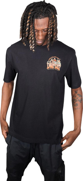  LETHAL THREAT Down-N-Out 4 Life T-Shirt - Black - Medium DT10044M 
