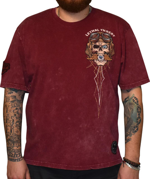  LETHAL THREAT Vintage Velocity Eye for an Eye T-Shirt - Red - Medium VV40179M 