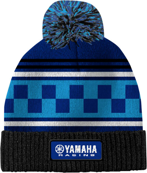  YAMAHA APPAREL Yamaha Racing Pom Beanie - Black/Blue NP21A-H3242 