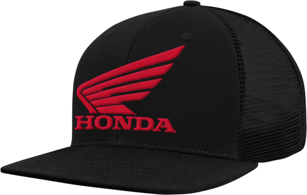 HONDA APPAREL Honda Wing Flat Bill Hat - Black/Red NP21A-H3170