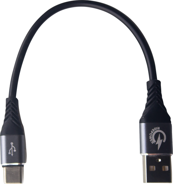 RIDEPOWER USB to USB-C Cable - Charger - Single-End - 7-1/2" RPUSBUSBC75