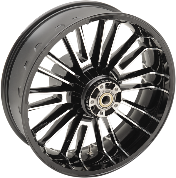 COASTAL MOTO Wheel - Atlantic 3D - Rear - Single Disc/with ABS - Black Cut - 18x5.5 3D-ATL185BCABST