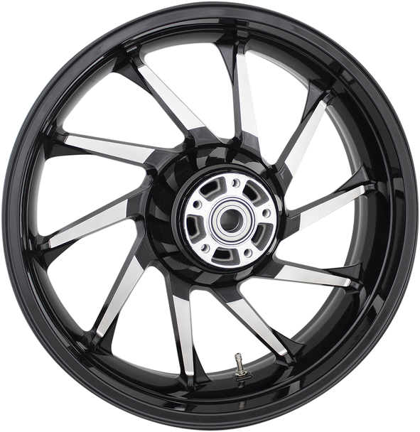 COASTAL MOTO Wheel - Hurricane 3D - Rear - Single Disc/with ABS - Black Cut - 18x5.5 3D-HUR185BCABST