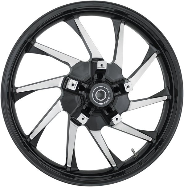 COASTAL MOTO Wheel - Hurricane 3D - Front - Dual Disc/with ABS - Black Cut - 21x3.5 3D-HUR213BCABST