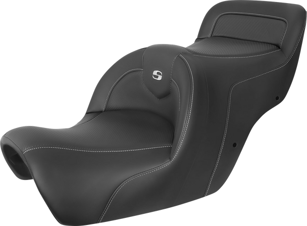 SADDLEMEN Roadsofa* Seat - Carbon Fiber - Without Backrest - Black - GL H88-07-185