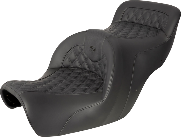 SADDLEMEN Seat - Roadsofa* - Without Backrest - Full Lattice Stitch - Black H88-07-182